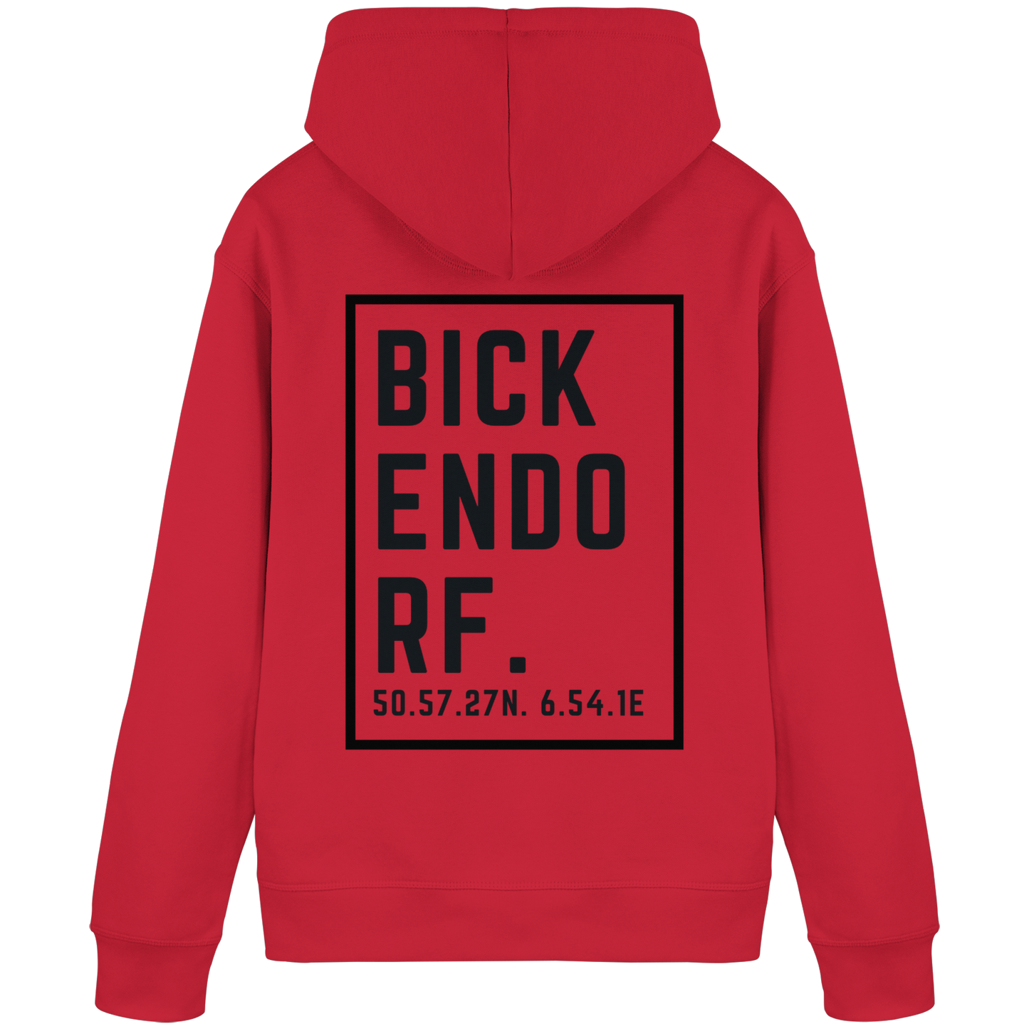 Bickendorf Koordinaten (großer Druck auf dem Rücken) - Organic Basic Hoodie