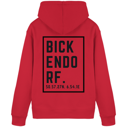 Bickendorf Koordinaten (großer Druck auf dem Rücken) - Organic Basic Hoodie