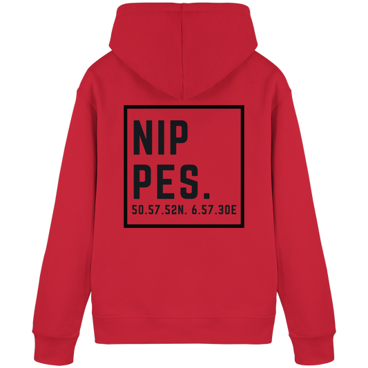 Nippes Koordinaten (großer Druck auf dem Rücken) - Organic Basic Hoodie