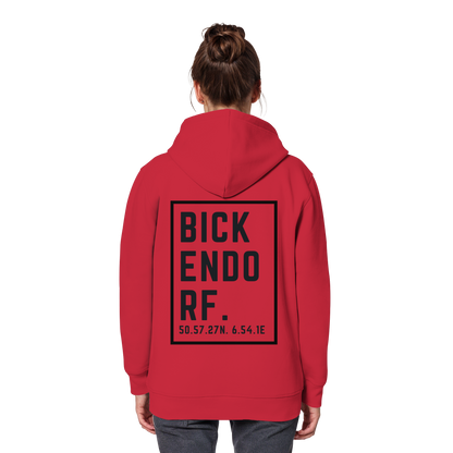 Bickendorf Koordinaten (großer Druck auf dem Rücken) - Organic Basic Hoodie