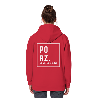 Porz Koordinaten (großer Druck Rücken)  Organic Basic Hoodie