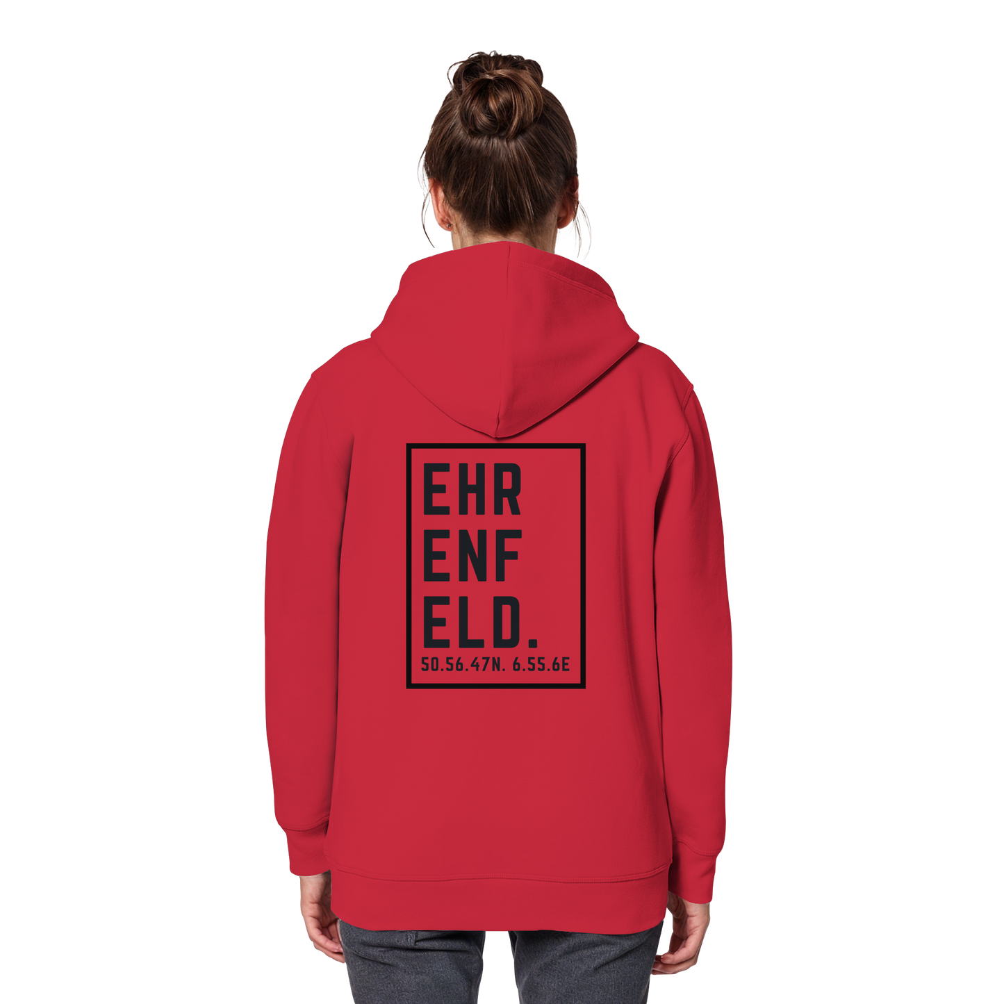 Ehrenfeld Koordinaten (großer Druck auf dem Rücken) - Organic Basic Hoodie