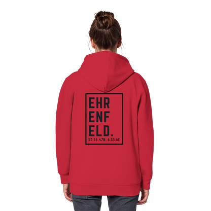 Ehrenfeld Koordinaten (großer Druck auf dem Rücken) - Organic Basic Hoodie