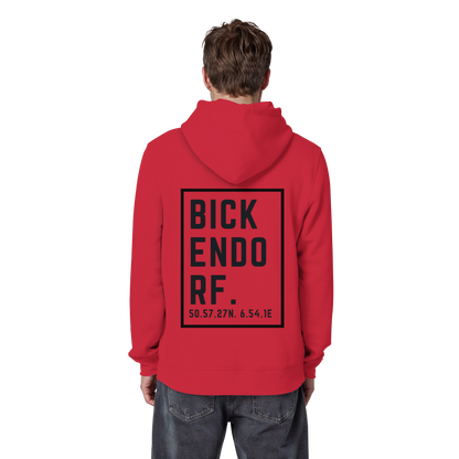 Bickendorf Koordinaten (großer Druck auf dem Rücken) - Organic Basic Hoodie