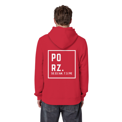 Porz Koordinaten (großer Druck Rücken)  Organic Basic Hoodie