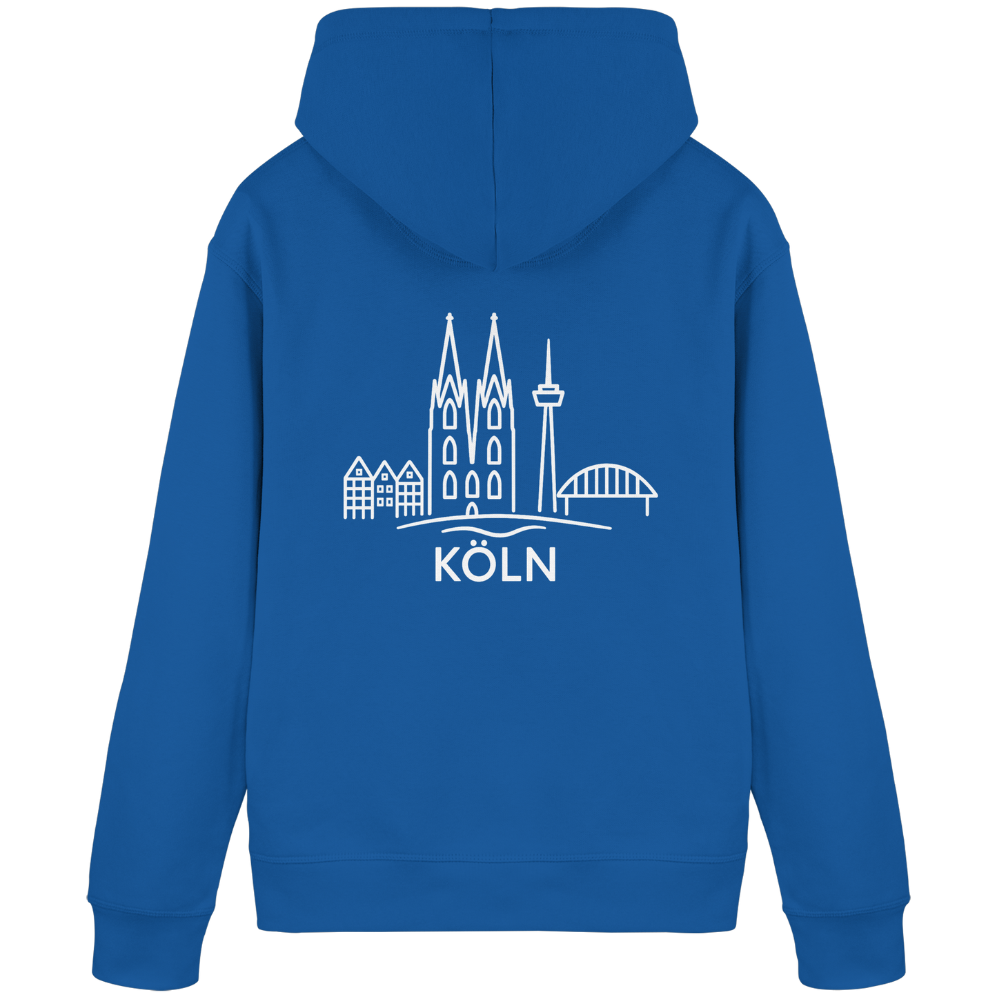 Köln Skyline (großer Druck auf dem Rücken) - Organic Basic Hoodie
