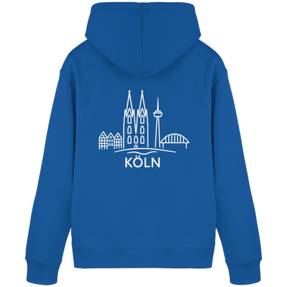 Köln Skyline (großer Druck auf dem Rücken) - Organic Basic Hoodie