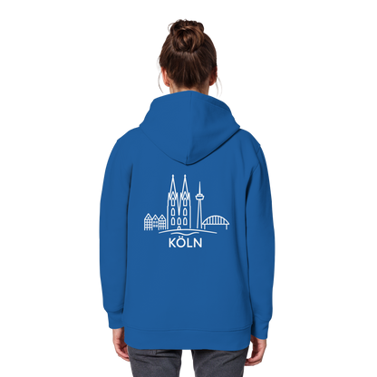 Köln Skyline (großer Druck auf dem Rücken) - Organic Basic Hoodie
