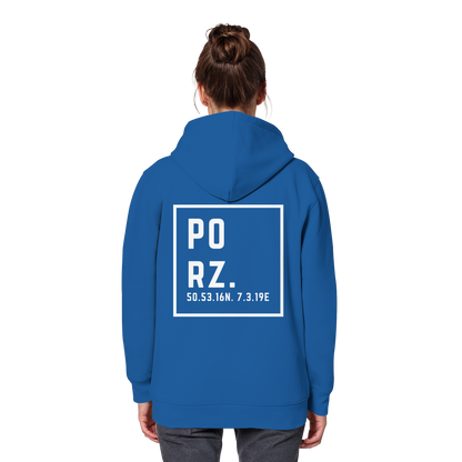 Porz Koordinaten (großer Druck Rücken)  Organic Basic Hoodie