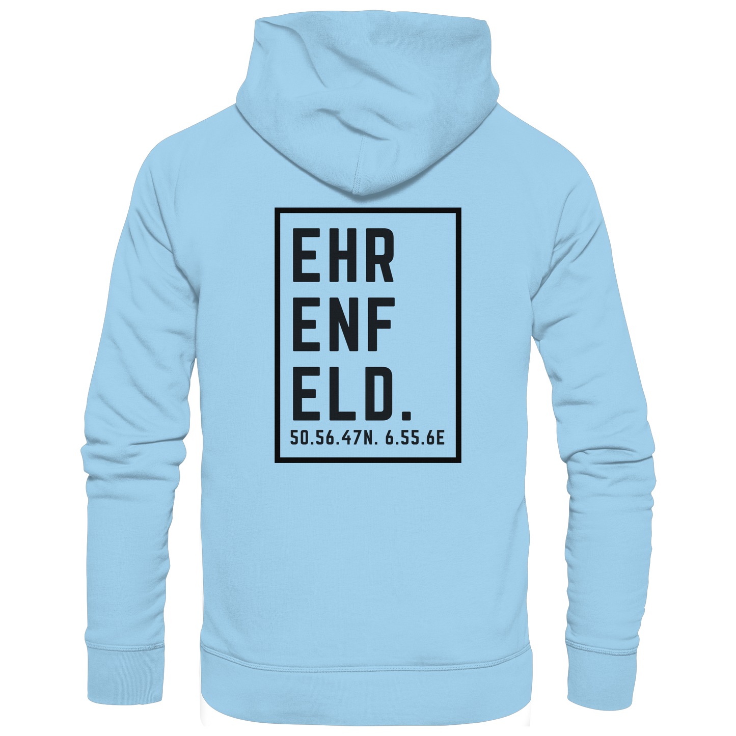Ehrenfeld Koordinaten (großer Druck auf dem Rücken) - Organic Basic Hoodie