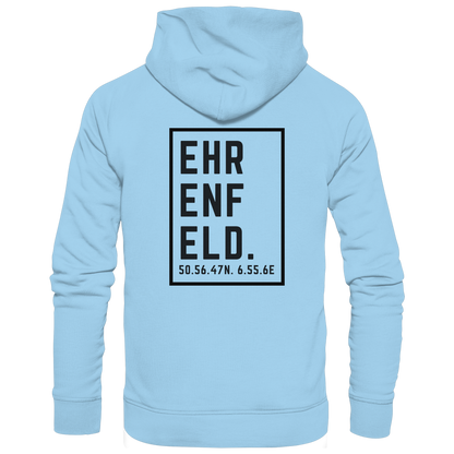 Ehrenfeld Koordinaten (großer Druck auf dem Rücken) - Organic Basic Hoodie
