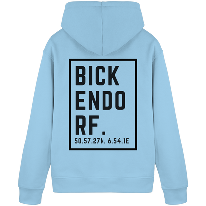 Bickendorf Koordinaten (großer Druck auf dem Rücken) - Organic Basic Hoodie
