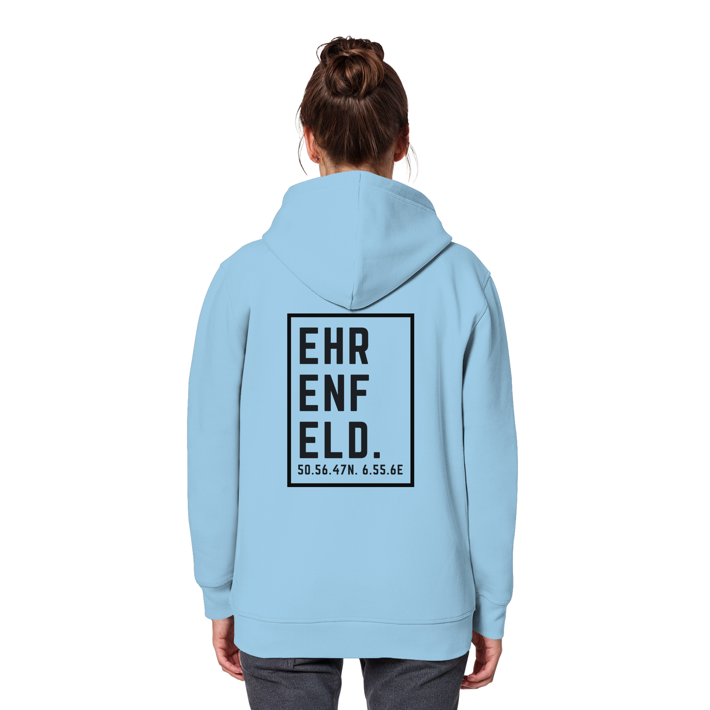 Ehrenfeld Koordinaten (großer Druck auf dem Rücken) - Organic Basic Hoodie