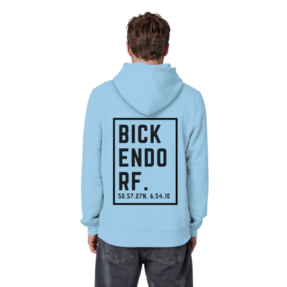 Bickendorf Koordinaten (großer Druck auf dem Rücken) - Organic Basic Hoodie