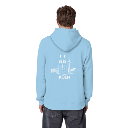 Köln Skyline (großer Druck auf dem Rücken) - Organic Basic Hoodie