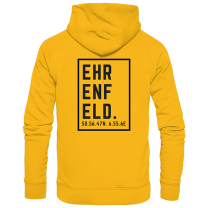 Ehrenfeld Koordinaten (großer Druck auf dem Rücken) - Organic Basic Hoodie