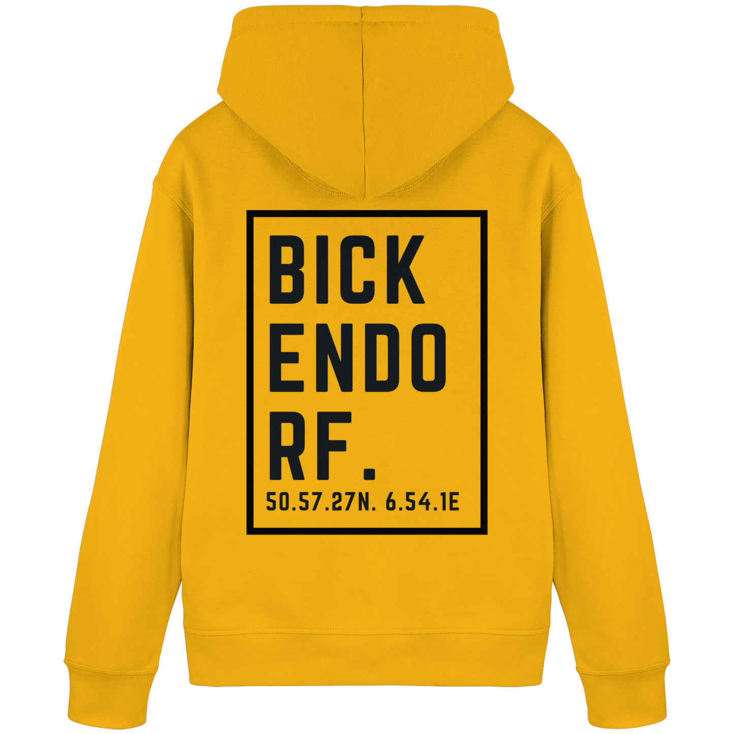 Bickendorf Koordinaten (großer Druck auf dem Rücken) - Organic Basic Hoodie