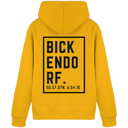 Bickendorf Koordinaten (großer Druck auf dem Rücken) - Organic Basic Hoodie