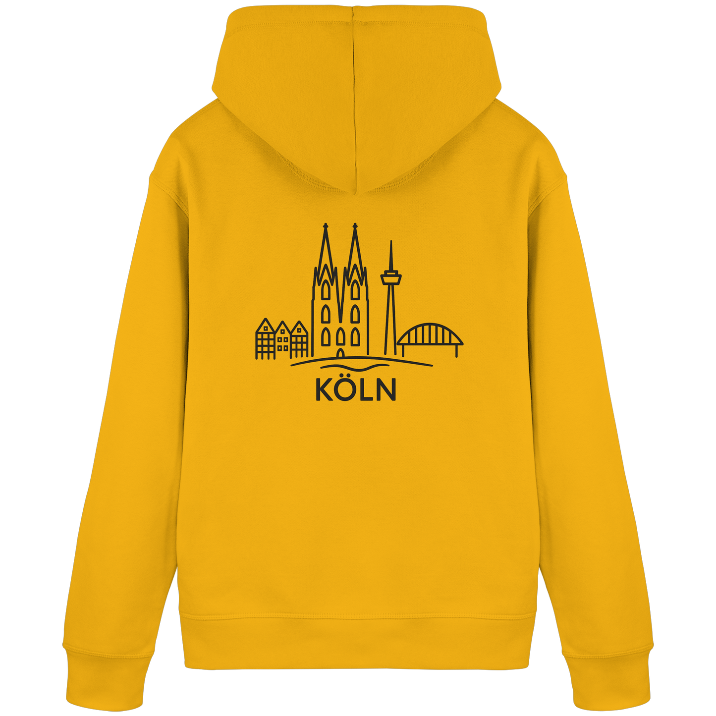 Köln Skyline (großer Druck auf dem Rücken) - Organic Basic Hoodie