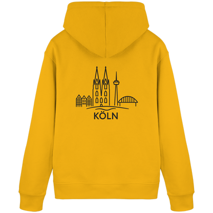 Köln Skyline (großer Druck auf dem Rücken) - Organic Basic Hoodie