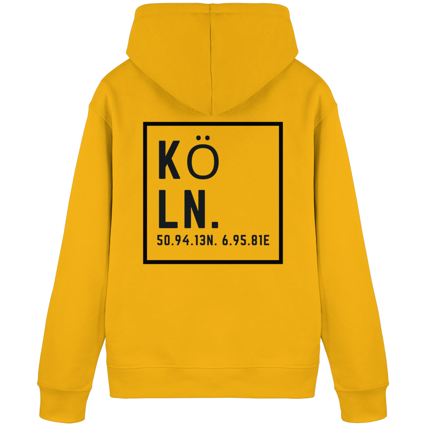 Köln Koordinaten (großer Druck auf dem Rücken) - Organic Basic Hoodie