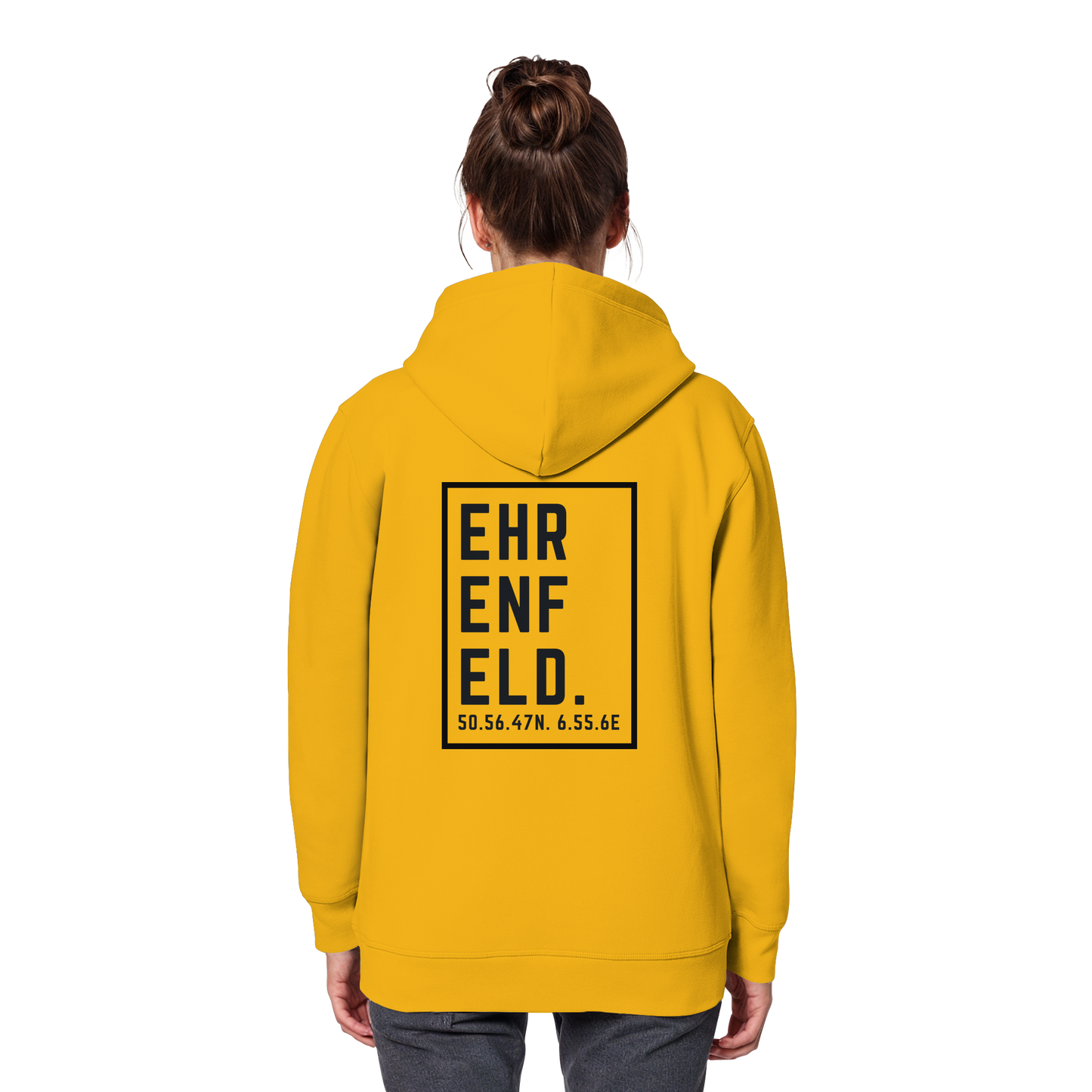 Ehrenfeld Koordinaten (großer Druck auf dem Rücken) - Organic Basic Hoodie