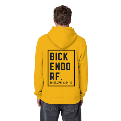 Bickendorf Koordinaten (großer Druck auf dem Rücken) - Organic Basic Hoodie