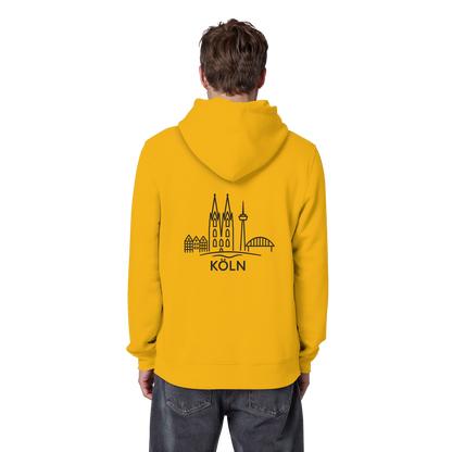 Köln Skyline (großer Druck auf dem Rücken) - Organic Basic Hoodie