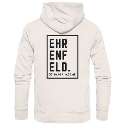 Ehrenfeld Koordinaten (großer Druck auf dem Rücken) - Organic Basic Hoodie