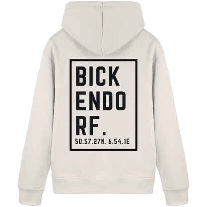 Bickendorf Koordinaten (großer Druck auf dem Rücken) - Organic Basic Hoodie