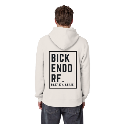 Bickendorf Koordinaten (großer Druck auf dem Rücken) - Organic Basic Hoodie