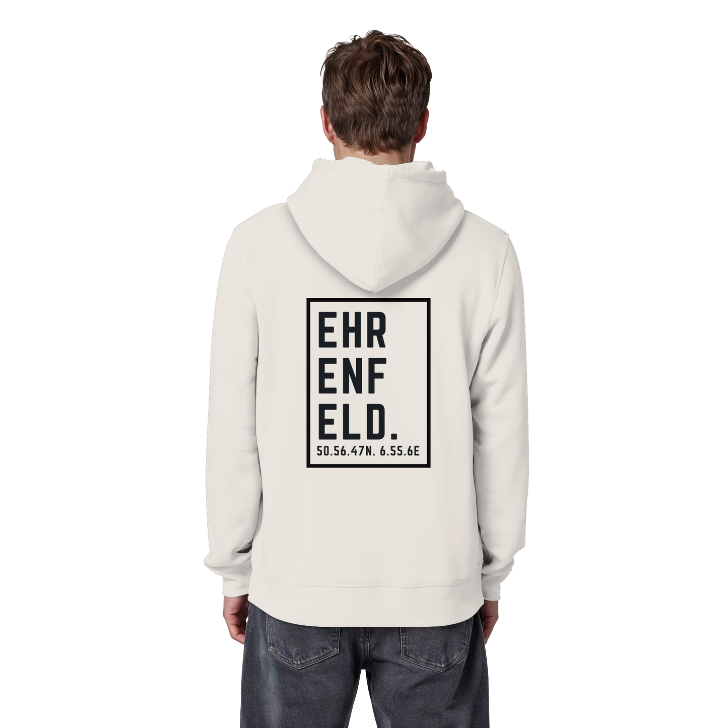 Ehrenfeld Koordinaten (großer Druck auf dem Rücken) - Organic Basic Hoodie