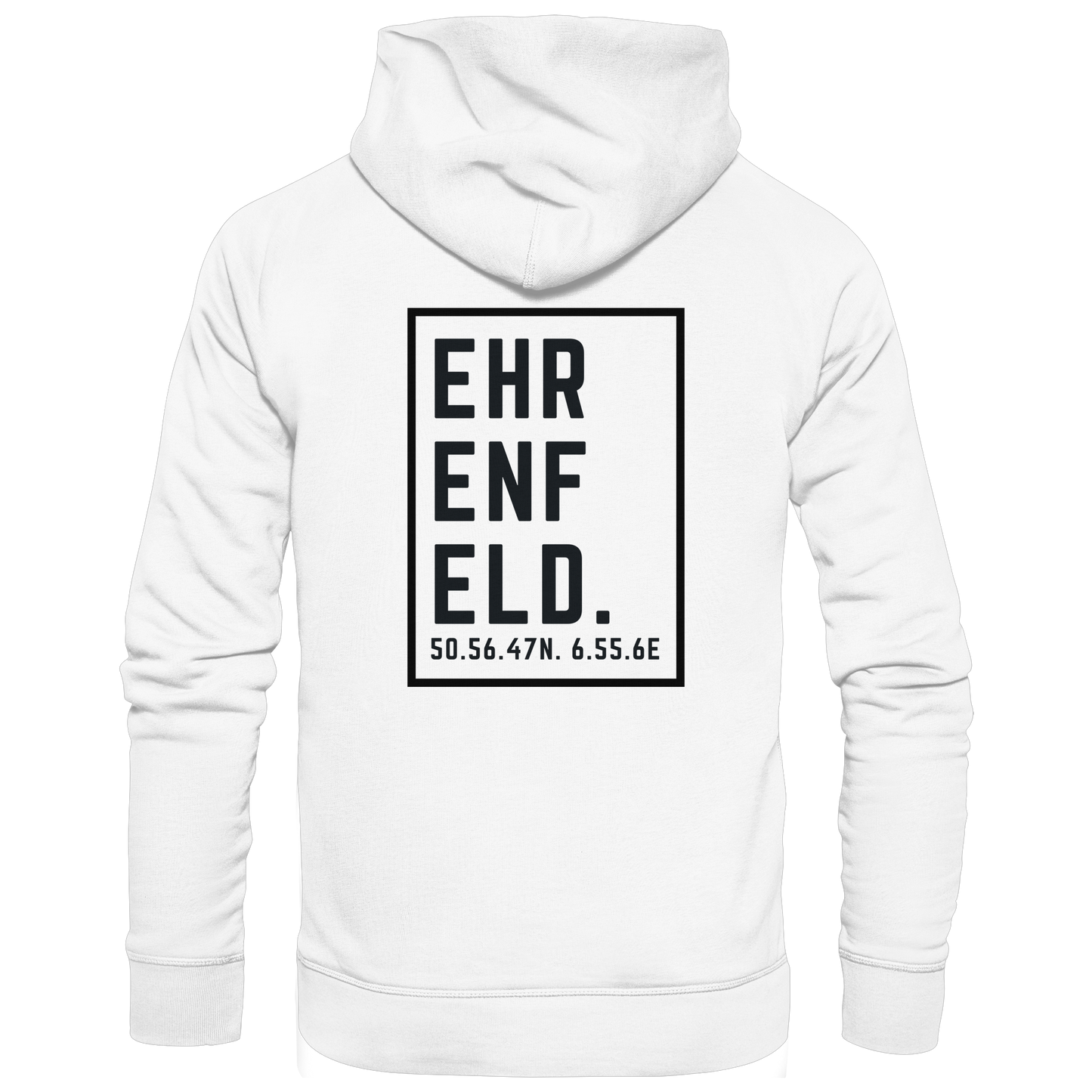Ehrenfeld Koordinaten (großer Druck auf dem Rücken) - Organic Basic Hoodie
