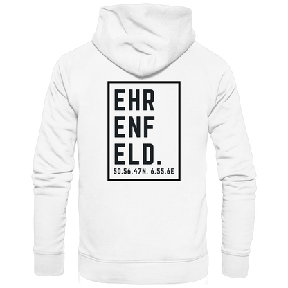 Ehrenfeld Koordinaten (großer Druck auf dem Rücken) - Organic Basic Hoodie