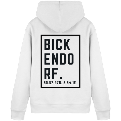 Bickendorf Koordinaten (großer Druck auf dem Rücken) - Organic Basic Hoodie