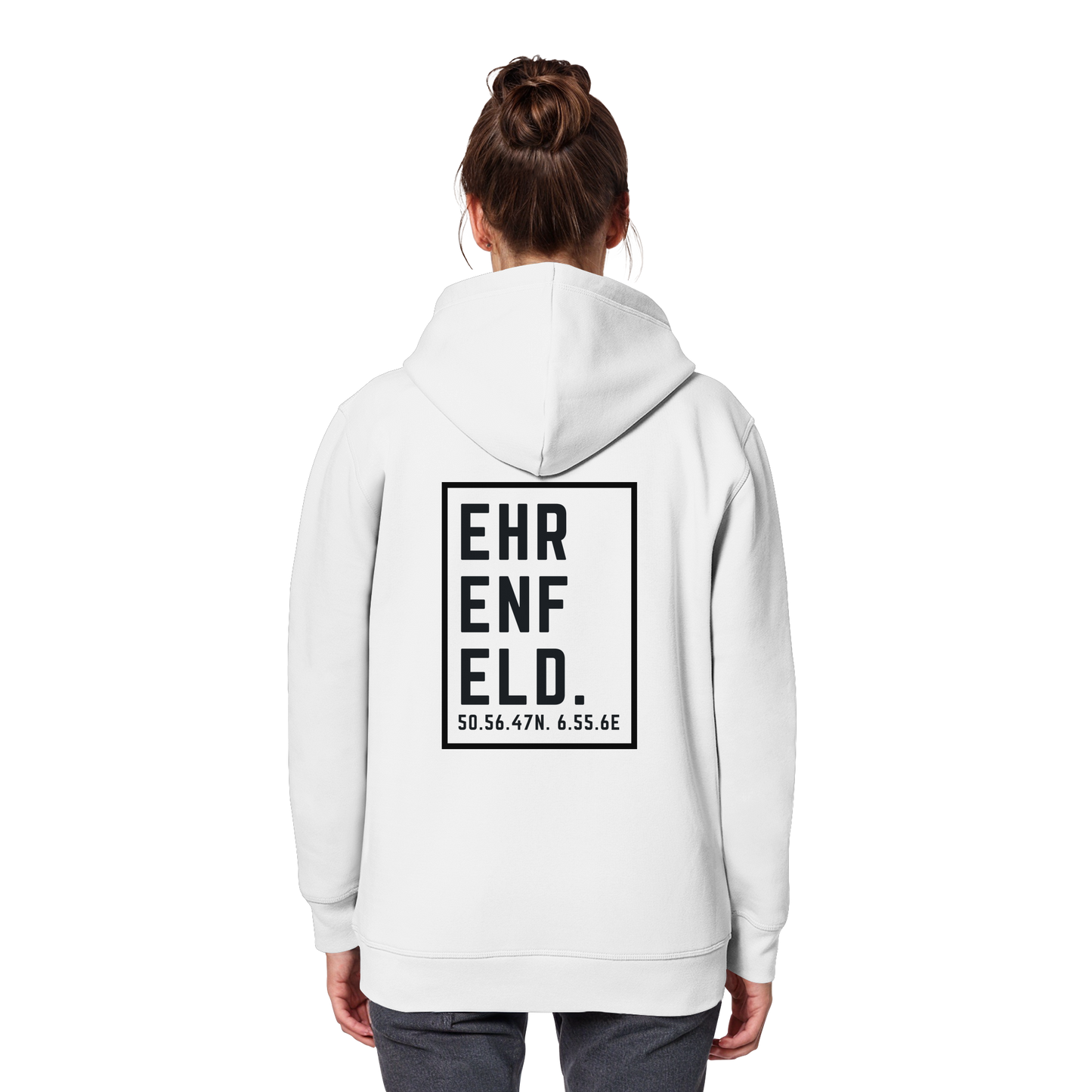 Ehrenfeld Koordinaten (großer Druck auf dem Rücken) - Organic Basic Hoodie