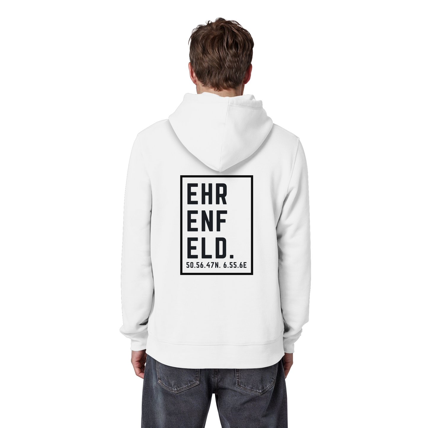 Ehrenfeld Koordinaten (großer Druck auf dem Rücken) - Organic Basic Hoodie