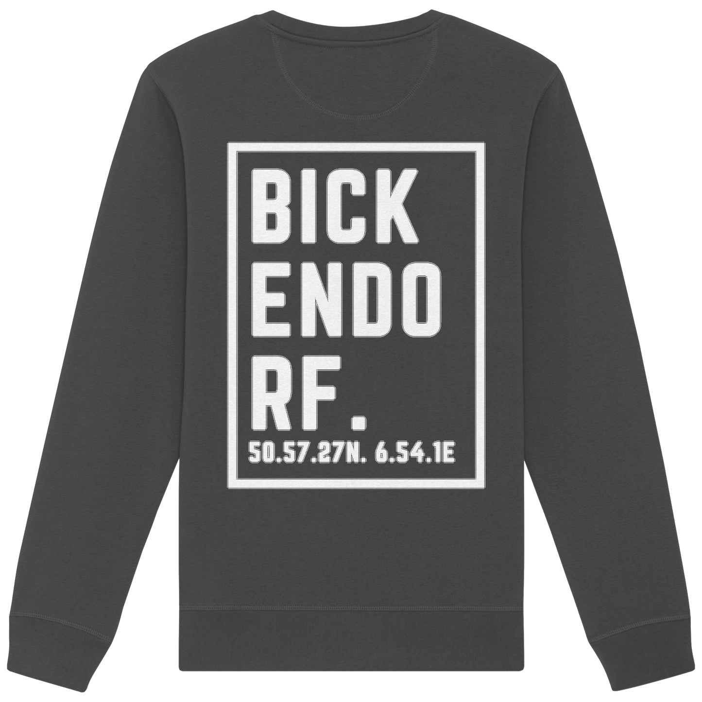 Bickendorf Koordinaten (großer Druck auf dem Rücken) - Organic Basic Unisex Sweatshirt