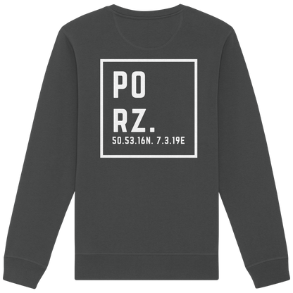 Porz Koordinaten (großer Druck Rücken) - Organic Basic Unisex Sweatshirt