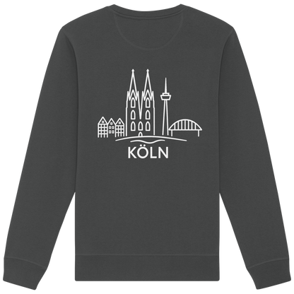Köln Skyline (großer Druck auf dem Rücken) - Organic Basic Unisex Sweatshirt