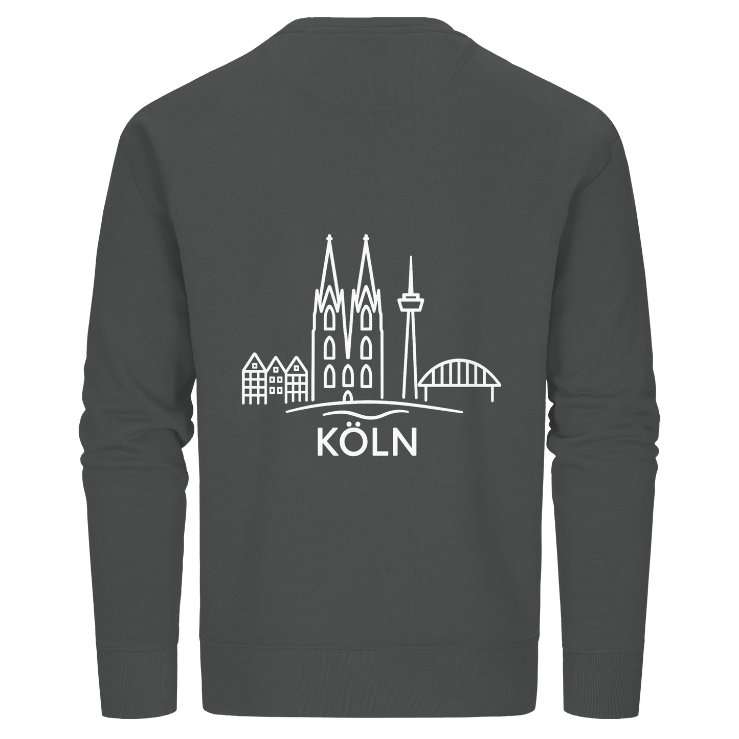 Köln Skyline (großer Druck auf dem Rücken) - Organic Basic Unisex Sweatshirt
