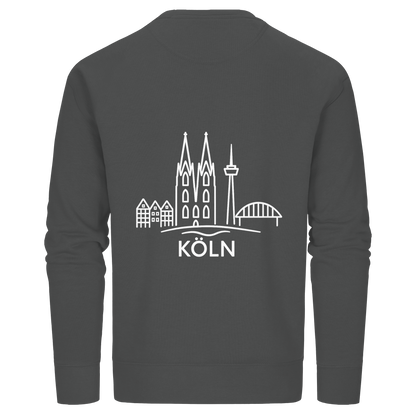 Köln Skyline (großer Druck auf dem Rücken) - Organic Basic Unisex Sweatshirt