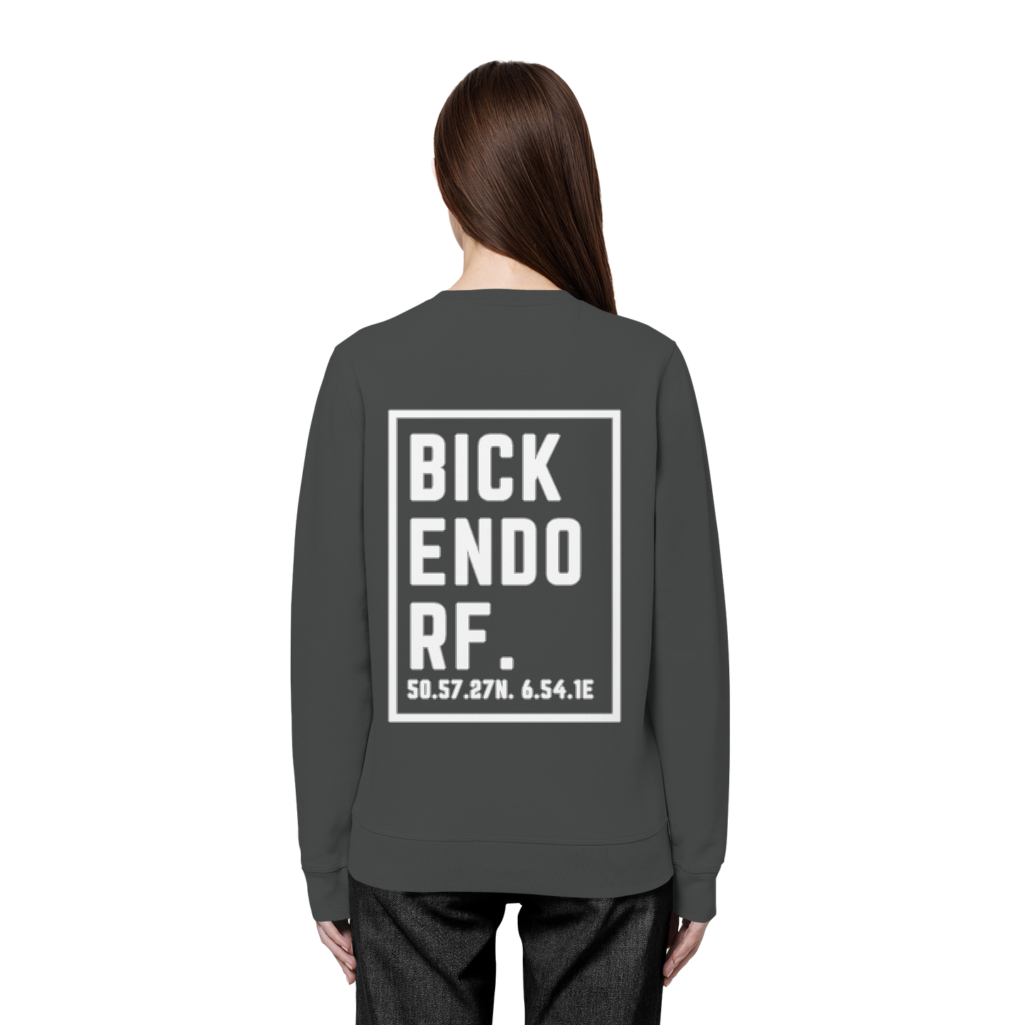 Bickendorf Koordinaten (großer Druck auf dem Rücken) - Organic Basic Unisex Sweatshirt