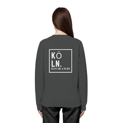Köln Koordinaten (großer Druck auf dem Rücken) - Organic Basic Unisex Sweatshirt