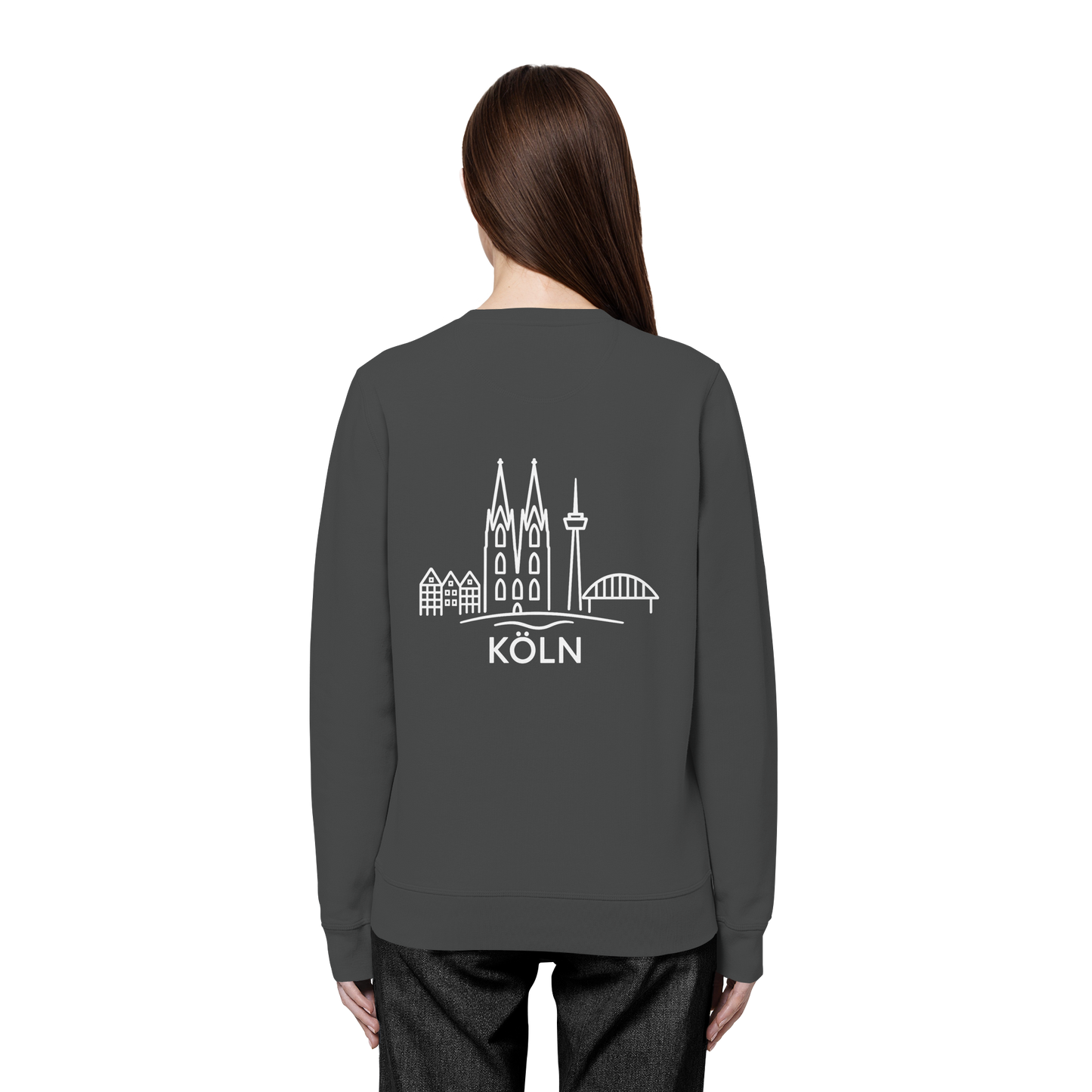 Köln Skyline (großer Druck auf dem Rücken) - Organic Basic Unisex Sweatshirt
