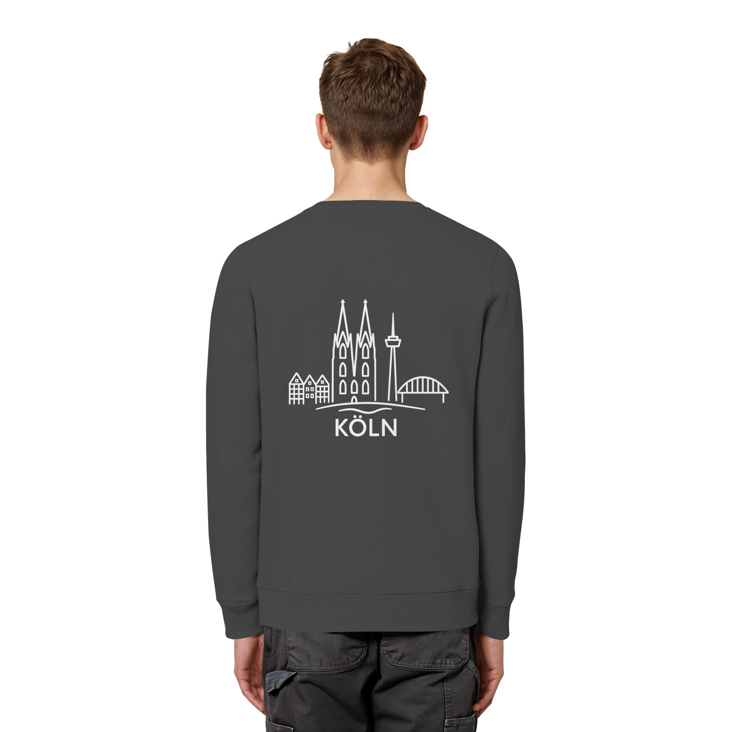 Köln Skyline (großer Druck auf dem Rücken) - Organic Basic Unisex Sweatshirt