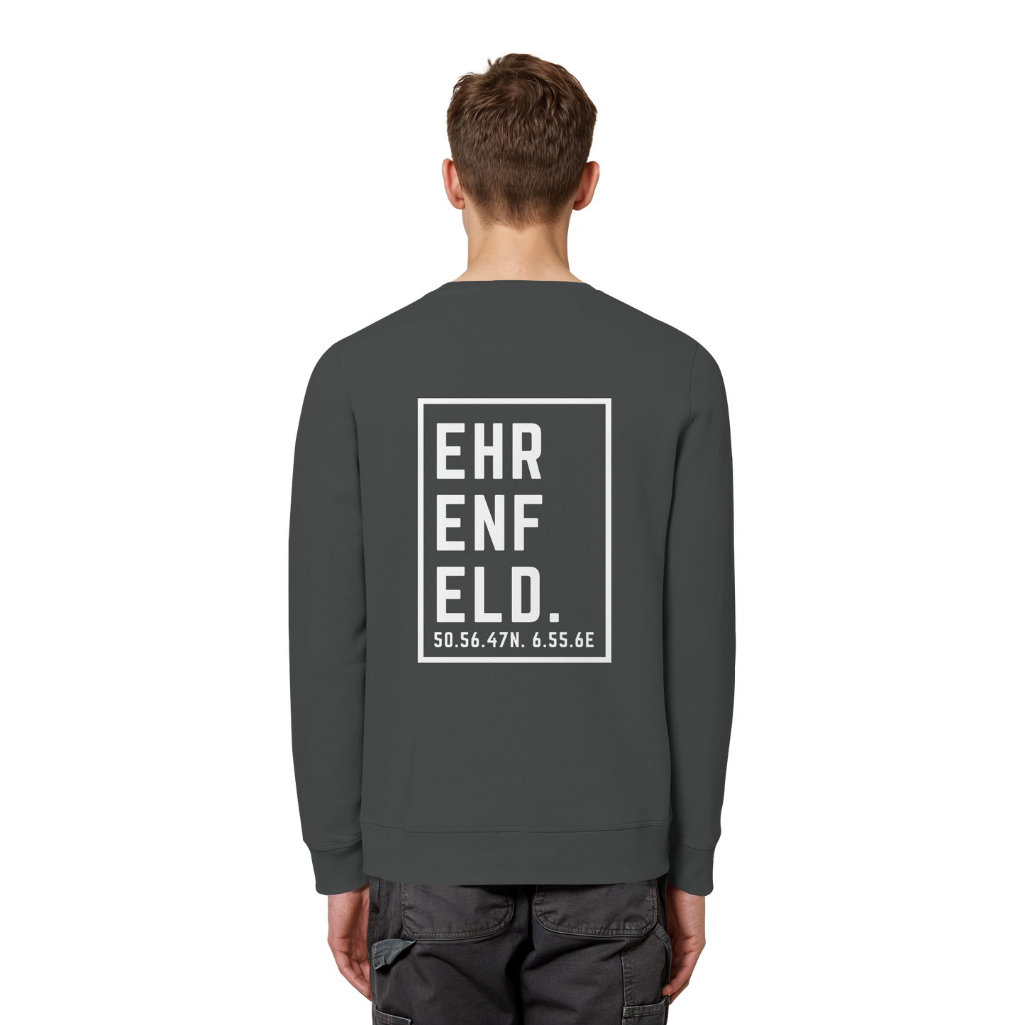 Ehrenfeld Koordinaten (großer Druck auf dem Rücken) - Organic Basic Unisex Sweatshirt