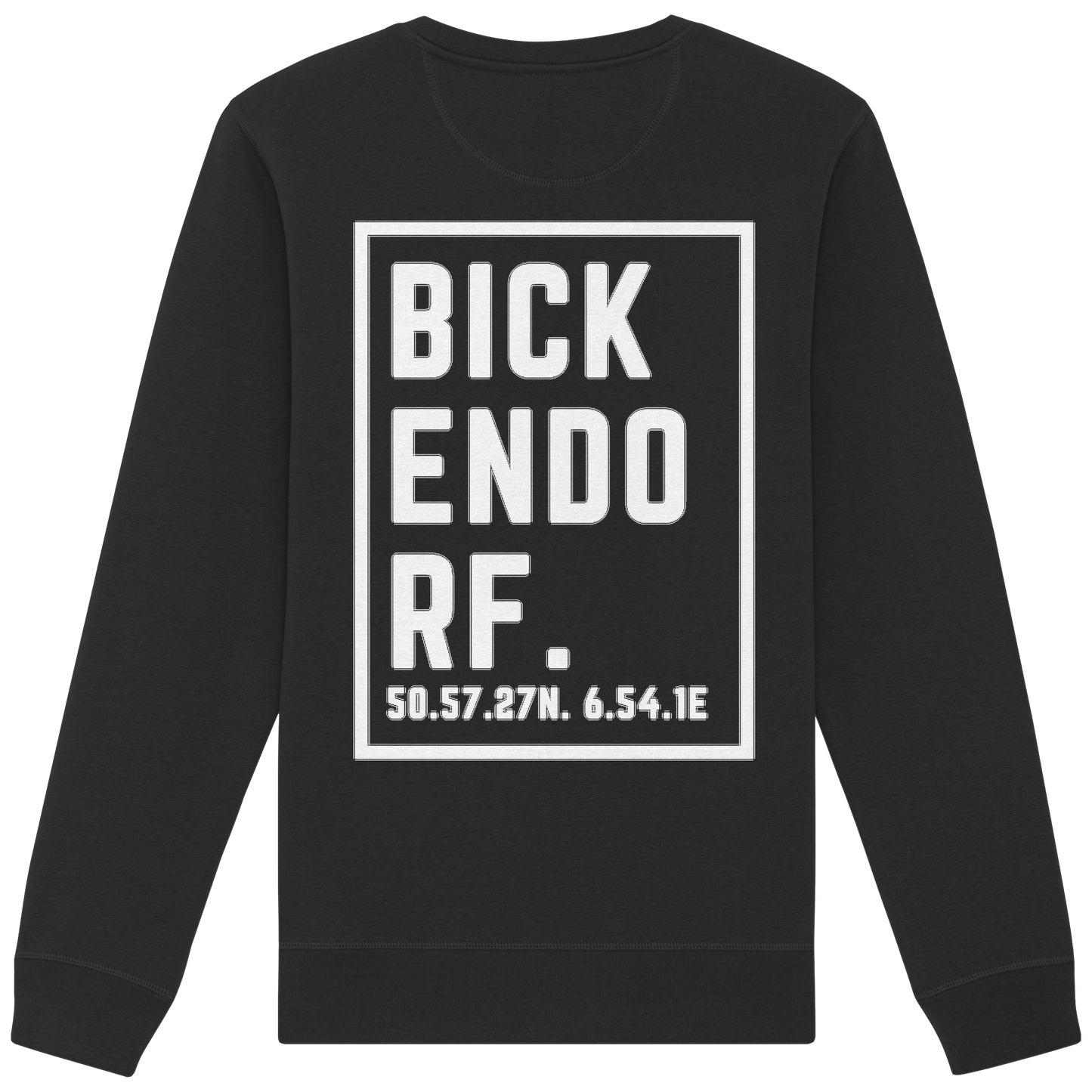 Bickendorf Koordinaten (großer Druck auf dem Rücken) - Organic Basic Unisex Sweatshirt