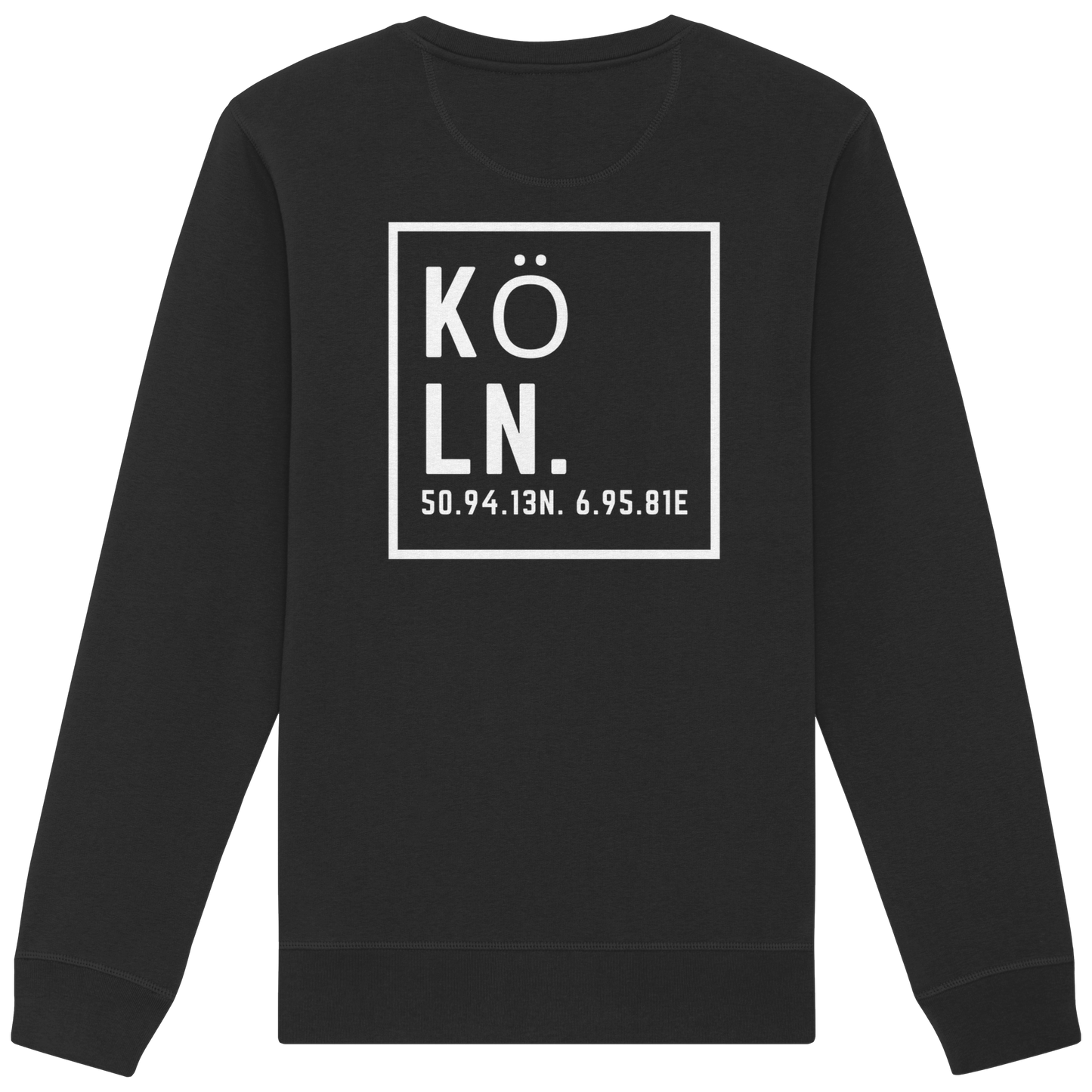 Köln Koordinaten (großer Druck auf dem Rücken) - Organic Basic Unisex Sweatshirt