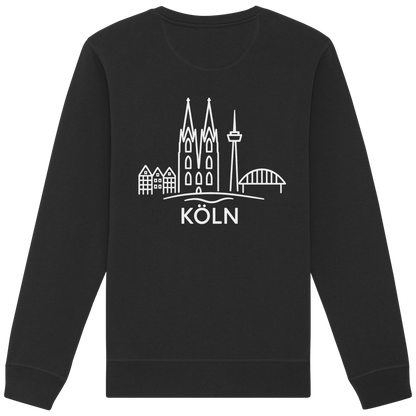 Köln Skyline (großer Druck auf dem Rücken) - Organic Basic Unisex Sweatshirt